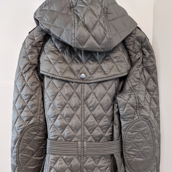Burberry Finsbridge Long Quilted Jacket Mink Grey - Picture 6 of 12